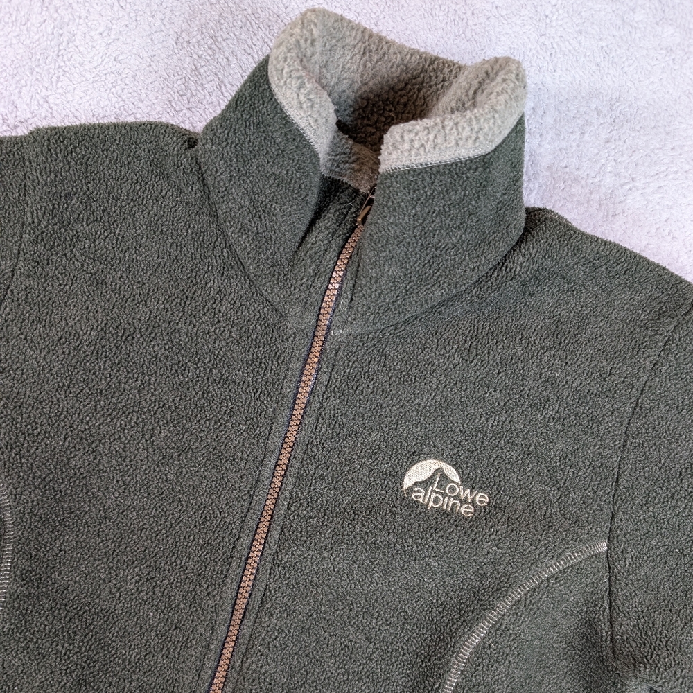 Lowe Alpine Women's Green Fleece Jacket‎ S Small Full Zip Polartec Aleutian 375